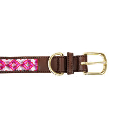 Collare per cane con perle fatte a mano Kentucky Rosa Collare per cane con perle fatte a mano Kentucky Rosa