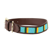 Collare per cane con perle fatte a mano Kentucky Argento Collare per cane con perle fatte a mano Kentucky Argento