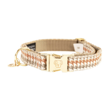 Collier pour chien Pied-de-poule Kentucky Beige Collier pour chien Pied-de-poule Kentucky Beige