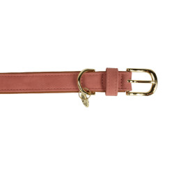 Collare per cane in pelle vegana Kentucky Pesca Rosa