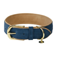 Collare per cane in pelle vegana Kentucky Blu navy Blu marino