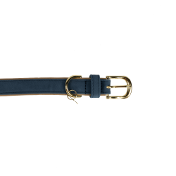 Collare per cane in pelle vegana Kentucky Blu navy Blu marino