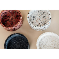 Ciotola per cane in pietra Terrazzo Kentucky Bianco Ciotola per cane in pietra Terrazzo Kentucky Bianco