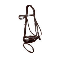 Briglia Capezzina Combinata Larga Verniciata New English Collection by Dy'on Marrone