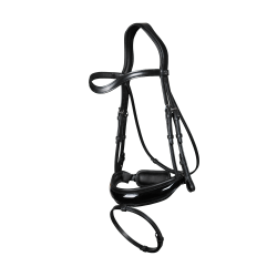 Briglia Capezzina Combinata Larga Verniciata New English Collection by Dy'on Nero