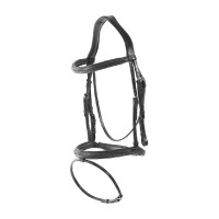 Bridon muserolle combinée tressé Dy'on Marrone