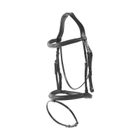 Bridon muserolle combinée tressé Dy'on Marrone