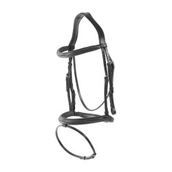 Bridon muserolle combinée tressé Dy'on Nero Bridon muserolle combinée tressé Dy'on Nero