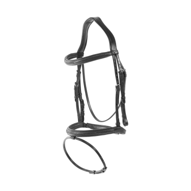 Bridon muserolle combinée tressé Dy'on Nero