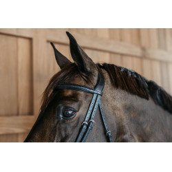 Bridon muserolle combinée tressé Dy'on Nero