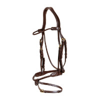 Capezzina combinata intrecciata rotonda Dy'on Marrone