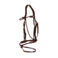 Capezzina combinata intrecciata rotonda Dy'on Marrone