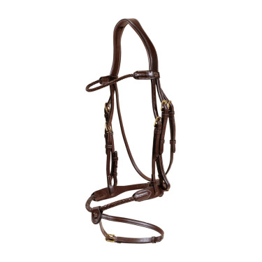 Capezzina combinata intrecciata rotonda Dy'on Marrone