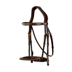 Bridon Muserolle Corde Recouverte de Cuir D Collection by Dy'on Brun