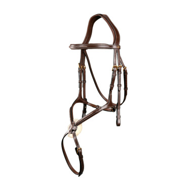 Briglia con Nasale Incrociato D Collection by Dy'on Marrone