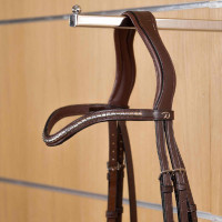Frontalino a V con borchie argentate New English Collection by Dy'on Marrone