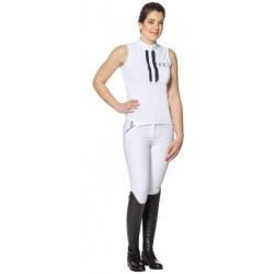 Polo Flags & Cup Cacimba sans manches Marine / blanc