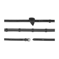 Redini in gomma 1/2 con 7 fermagli e finitura intrecciata Dy'on Nero