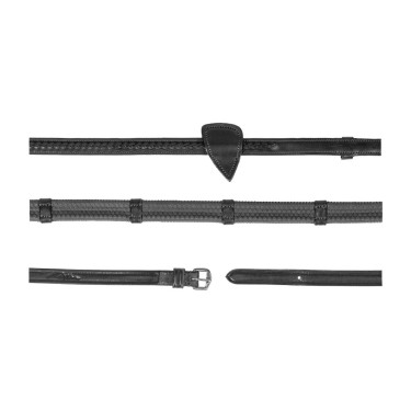 Redini in gomma 1/2 con 7 fermagli e finitura intrecciata Dy'on Nero