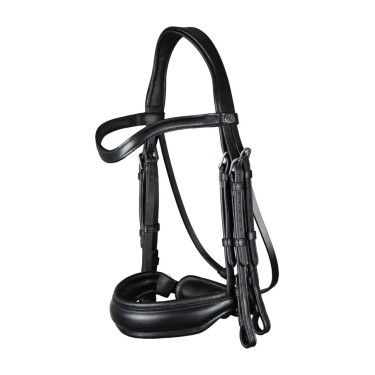 Briglia con Capezzina Francese Larga Mat Working By Dy'on Nero