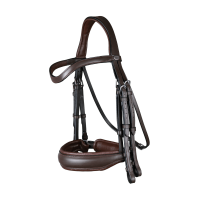 Briglia con Capezzina Francese Larga Mat Working By Dy'on Marrone