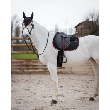 Tappeto GEM Love Nero / corallo