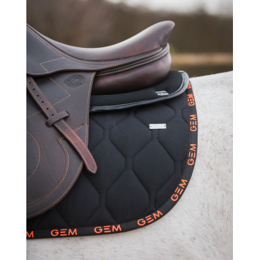 Tappeto GEM Love Nero / corallo