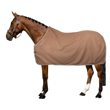Coperta in pile Imperial Riding Classic Cappuccino Marrone