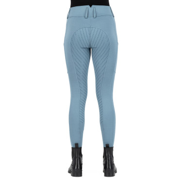 Leggings da equitazione Easy Rider Rihanna FullGrip Piombo Blu