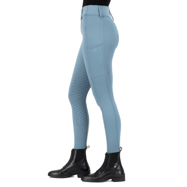 Leggings da equitazione Easy Rider Rihanna FullGrip Piombo Blu