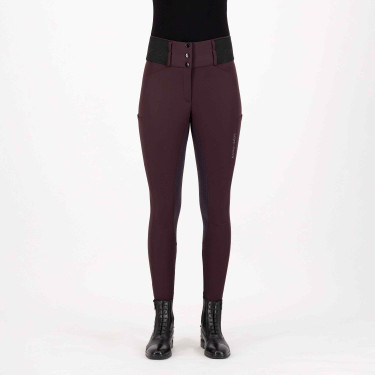 Leggings da equitazione Euro-Star Athletic leanline FullGrip Rosa nera Bordeaux