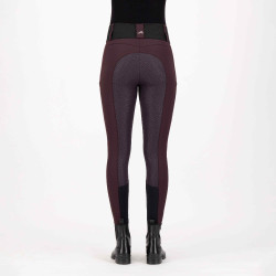 Leggings da equitazione Euro-Star Athletic leanline FullGrip Rosa nera Bordeaux