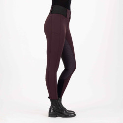 Leggings da equitazione Euro-Star Athletic leanline FullGrip Rosa nera Bordeaux