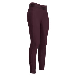 Leggings da equitazione Euro-Star Impress FullGrip Rosa nera Bordeaux