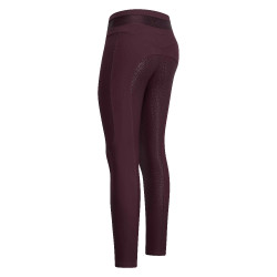 Leggings da equitazione Euro-Star Impress FullGrip Rosa nera Bordeaux