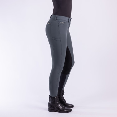 Pantaloni da equitazione Euro-Star Arista Fashion Diamond Full Castoro scuro Grigio