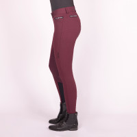 Pantaloni da equitazione Euro-Star Arista Fashion Diamond FullGrip Zinfadel Bordeaux