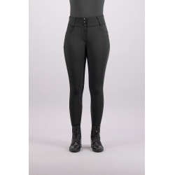 Pantaloni da equitazione Euro-Star Indigo a vita alta Full Nero