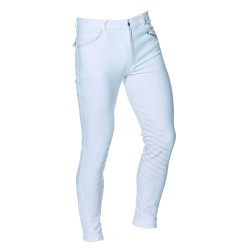 Pantalon Flags & Cup Saint Malo homme Blanc / marron