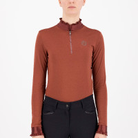 Top Imperial Riding Anna a maniche lunghe Foresta profonda Verde