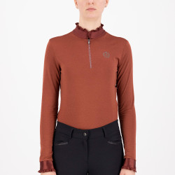Top Imperial Riding Anna a maniche lunghe Rosa scuro