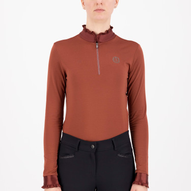 Top Imperial Riding Anna a maniche lunghe Rosa scuro