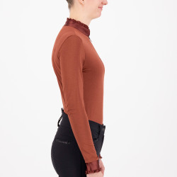 Top Imperial Riding Anna a maniche lunghe Rosa scuro