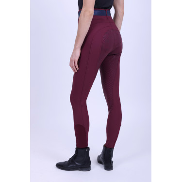 Leggings da equitazione HV Polo Clarissa FullGrip Baia nera Bordeaux Leggings da equitazione HV Polo Clarissa FullGrip Baia nera Bordeaux