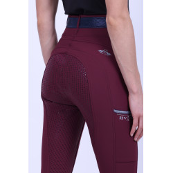 Leggings da equitazione HV Polo Clarissa FullGrip Baia nera Bordeaux Leggings da equitazione HV Polo Clarissa FullGrip Baia nera Bordeaux
