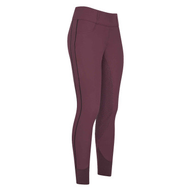 Leggings da equitazione HV Polo Isabell FullGrip Baia nera Bordeaux