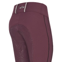 Leggings da equitazione HV Polo Isabell FullGrip Baia nera Bordeaux
