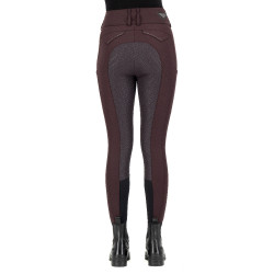 Pantaloni da equitazione Euro-star Aurelia Diamond FullGrip Rosa nera Bordeaux Pantaloni da equitazione Euro-star Aurelia Diamond FullGrip Rosa nera Bordeaux