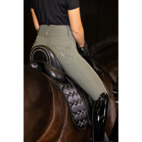 Pantaloni da equitazione Euro-star Indigo Glam FullGrip Grigio roulette