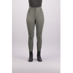 Pantaloni da equitazione Euro-star Indigo a vita alta FullGrip Grigio roulette